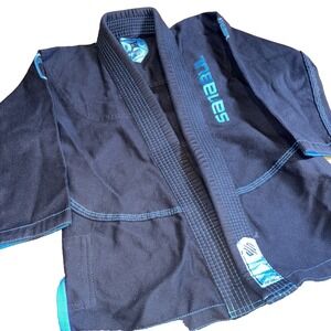 Sprawl Kids Black & Teal Jiu-Jitsu Gi Top